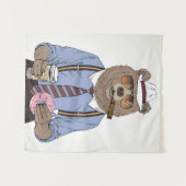 くまの朝食 タペストリー (正面(横))