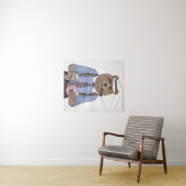 くまの朝食 タペストリー (インサイチュ(横))