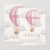 くまの本が楽しみなベイビーカード 赤ちゃんのための本 お願いカード 招待状 (正面/裏面)