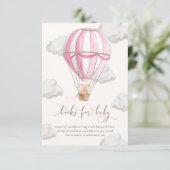 くまの本が楽しみなベイビーカード 赤ちゃんのための本 招待状 (スタンド正面)