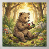 くまの森の動物の保育園ポスター ポスター (正面)