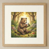 くまの森の動物の保育園ポスター ポスター