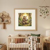 くまの森の動物の保育園ポスター ポスター