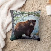くまの森林自然のデザイン クッション (ブランケット)