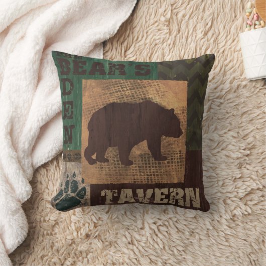 くまの洞穴の居酒屋の枕小屋の装飾 クッション (ブランケット)
