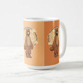 くまの着ぐるみを着たかわいいアニメの少年 コーヒーマグカップ (正面右)