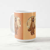 くまの着ぐるみを着たかわいいアニメの少年 コーヒーマグカップ (正面左)