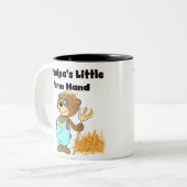 くまの祖父の農場労働者 ツートーンマグカップ (正面左)