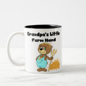くまの祖父の農場労働者 ツートーンマグカップ (左)