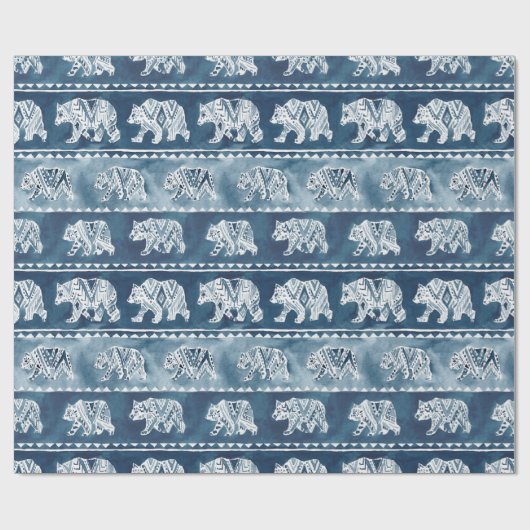 くまの精神海軍Bohoの種族パターン ラッピングペーパー (フラット)