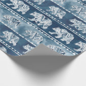 くまの精神海軍Bohoの種族パターン ラッピングペーパー (角)