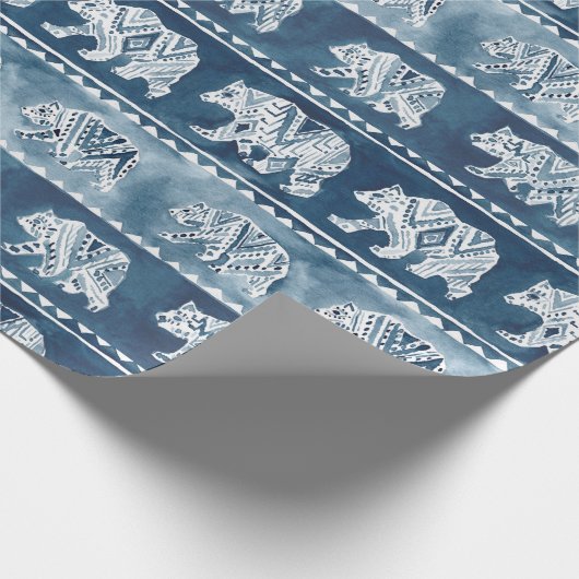 くまの精神海軍Bohoの種族パターン ラッピングペーパー (角)