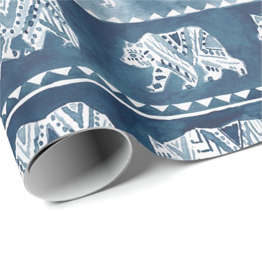 くまの精神海軍Bohoの種族パターン ラッピングペーパー (ロールコーナー)