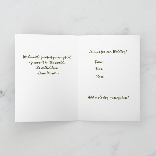 くまの結婚式 招待状 (内部)