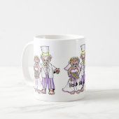 くまの花嫁と花婿のマグカップ コーヒーマグカップ (正面左)