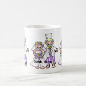 くまの花嫁と花婿のマグカップ コーヒーマグカップ (中央)