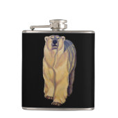 くまの芸術のフラスコのカスタムな白くまの飲み物のフラスコ フラスク (正面)