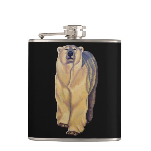 くまの芸術のフラスコのカスタムな白くまの飲み物のフラスコ フラスク (正面)