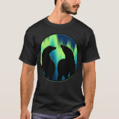 くまの芸術のワイシャツのNorthern LightsくまのTシャツのギフト Tシャツ (正面)