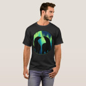 くまの芸術のワイシャツのNorthern LightsくまのTシャツのギフト Tシャツ (正面フル)