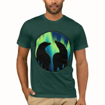 くまの芸術のワイシャツのNorthern LightsくまのTシャツのギフト