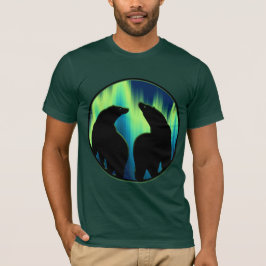 くまの芸術のワイシャツのNorthern LightsくまのTシャツのギフト Tシャツ