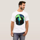 くまの芸術のワイシャツのNorthern LightsくまのTシャツのギフト Tシャツ (正面フル)