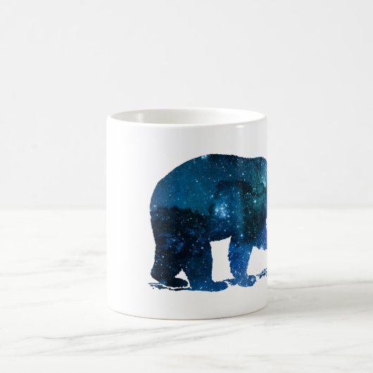くまの芸術の水彩画のスタイル コーヒーマグカップ (中央)