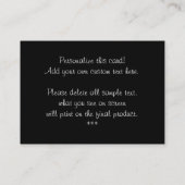 くまの芸術家はパーソナライズな名刺を設計します 名刺 (裏面)