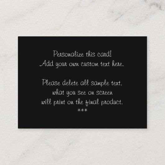 くまの芸術家はパーソナライズな名刺を設計します 名刺 (裏面)