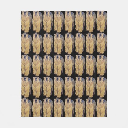 くまの芸術毛布の白くまの毛布及び装飾 フリースブランケット (正面)