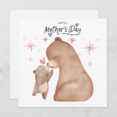 くまの親子 ハッピーマザーズデー シーズンカード (正面/裏面)