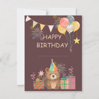くまの誕生日 ポストカード