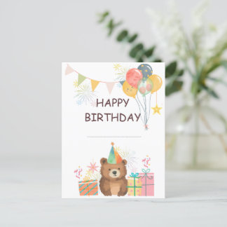 くまの誕生日 ポストカード