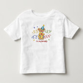くまの誕生日Tシャツ（5歳） 子ども用 トドラーTシャツ (正面)