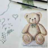 くまの赤ちゃんが待ち遠しい テディベア ベビーシャワー 男の子 招待状