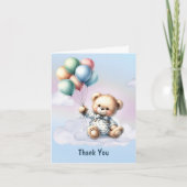 くまの赤ちゃんのお祝い感謝カード サンキューカード (正面)