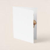 くまの赤ちゃんのお祝い 待ち遠しいね 最小限のデザイン 箔カード (正面)