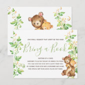 くまの赤ちゃんのシャワーにおすすめの本を持ってきてください 本のカード インビテーションポストカード (正面/裏面)