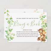 くまの赤ちゃんのシャワーにおすすめの絵本を持ってきてください 本のカード インビテーションポストカード (正面/裏面)