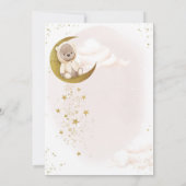 くまの赤ちゃんのシャワー招待状 テディベア イエロー 招待状 (裏面)