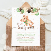 くまの赤ちゃんの歓迎会の風船の招待状 招待状