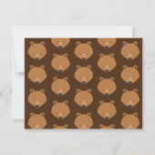 くまの赤ちゃんの1歳の誕生日写真招待状 招待状 (裏面)