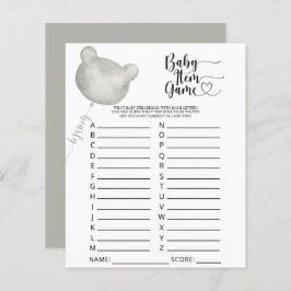 くまの赤ちゃんアイテムゲーム。ベビーシャワーゲーム