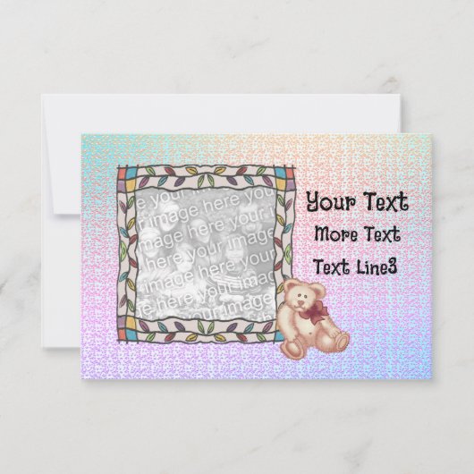 くまの赤ちゃん歓迎会  招待状 (正面)