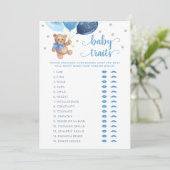 くまの赤ちゃん特性ゲーム ベイビーシャワーのカード 招待状 (スタンド正面)