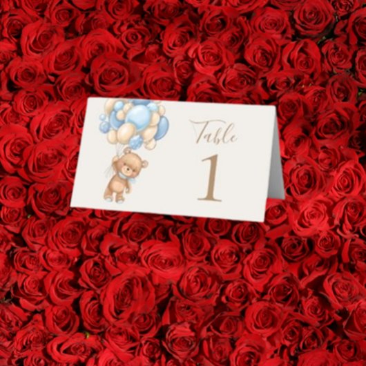 くまの風船 ブラウン プレイスカード