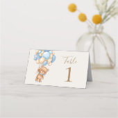 くまの風船 ブラウン プレイスカード (正面)