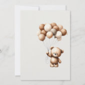 くまの風船 赤ちゃん歓迎パーティー招待状 招待状 (裏面)