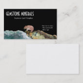 くまの魚釣りの海-宝石用原石の鉱物 名刺 (正面/裏面)